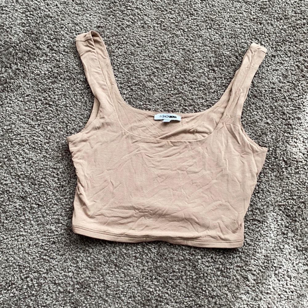 Tan crop top